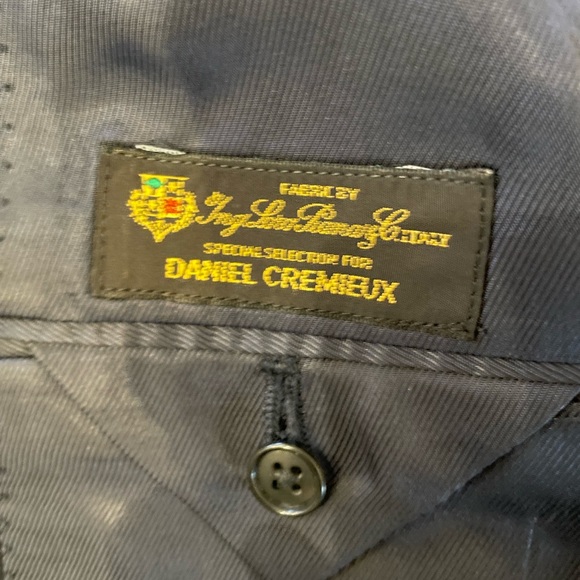 DANIEL CREMIEUX COLLECTION x Loro Piana Wool Stripe Suit in Navy Size 44 L - Picture 11 of 12